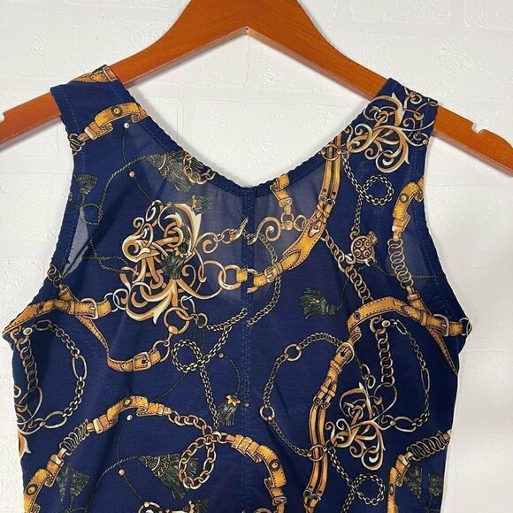 Hardware Chain Womens Semi Sheer Corset Style slimming tank top size s - Picture 8 of 14